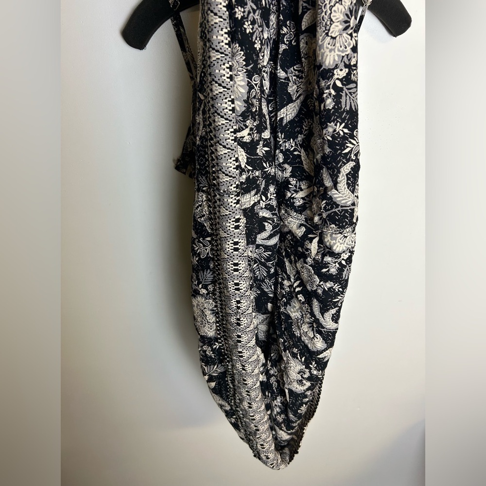 Angie Midi Dress Size L Novelty Floral Print Lightweight Open Strappy Back - Picture 4 of 13